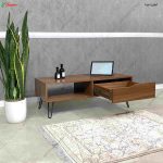 ست میز تلویزیون و جلومبلی پایه فلزی دانا