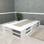 ست تخت خواب و پاتختی کشودار نگار