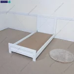 تخت خواب سفید یک نفره بهار از گامی نو