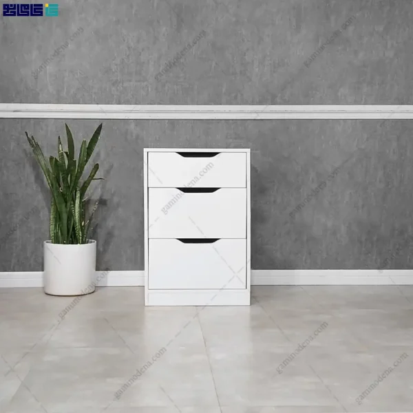 نمای اصلی میز پاتختی مدرن نیکو با رنگ بندی خاص و لاکچری