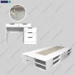 ست تخت خواب و میز آرایش یکتا از گامی نو