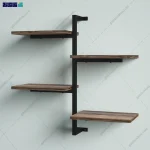 نمای کناری از شلف فلزی و ام دی اف مهر