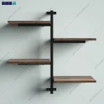 نمای روبرو از شلف فلزی و ام دی اف مهر