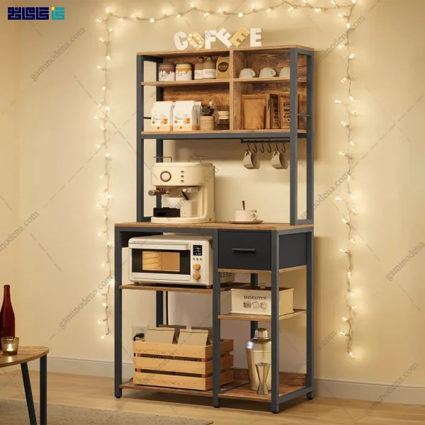 نمای اصلی شلف کافی بار خانگی بهرنگ طراحی در مجموعه گامی نو