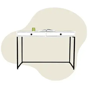 میز تحریر چوب و فلز