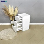 نمای کشوهای میز پاتختی سه تختی سانا