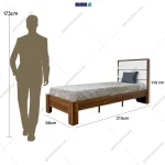 تخت خواب تک نفره ام دی اف میرانا - Image 3